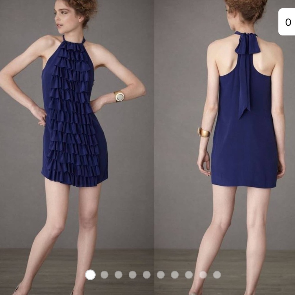 ✨SALE✨Va et vien for Anthropologie ruffle cocktail dress